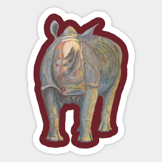 Crash of Rhinos Scaler General Tuff Sticker by AJ Leibengeist